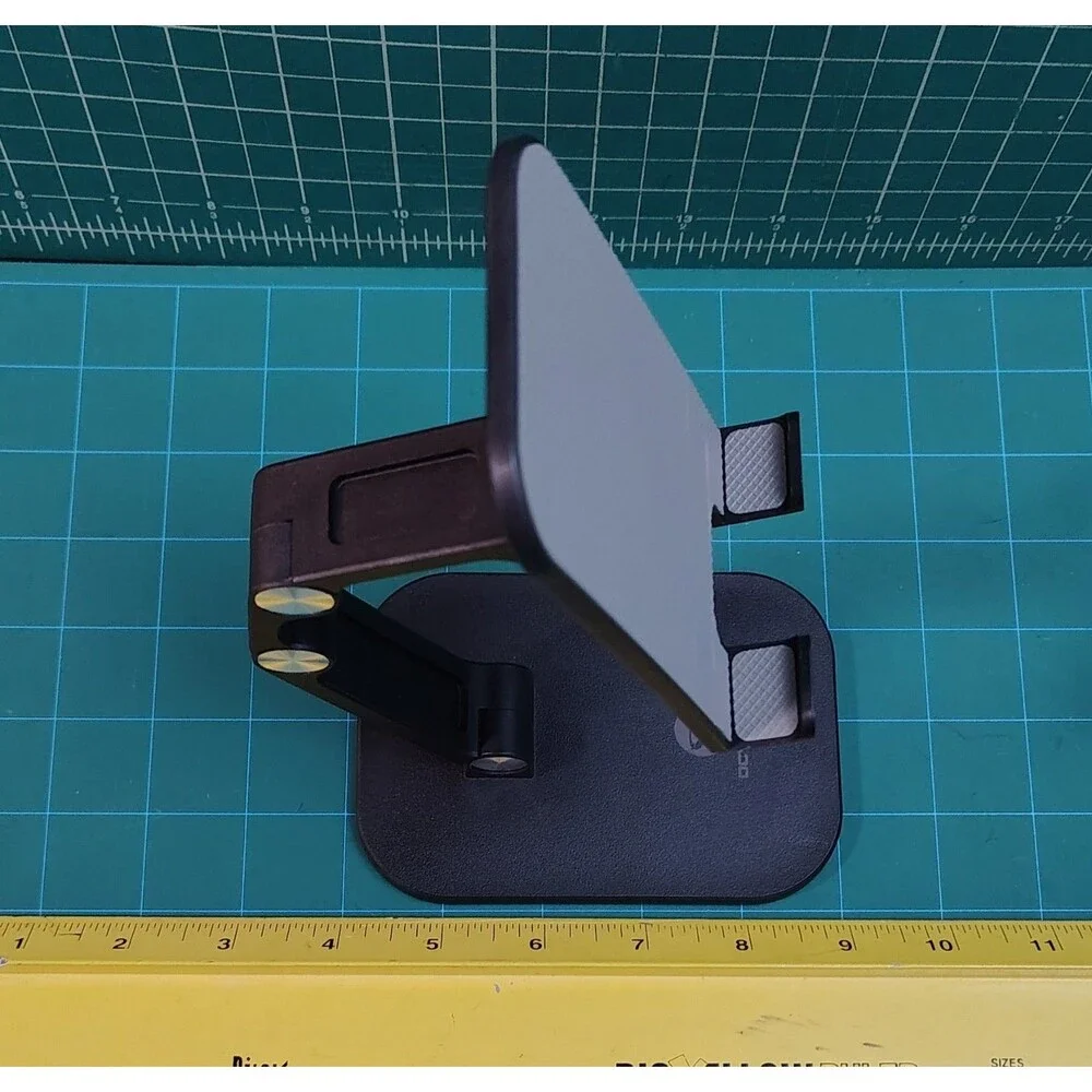 OCYCLONE Phone & Tablet Stand Adjustable Height Angle Foldable Cell Matte Black